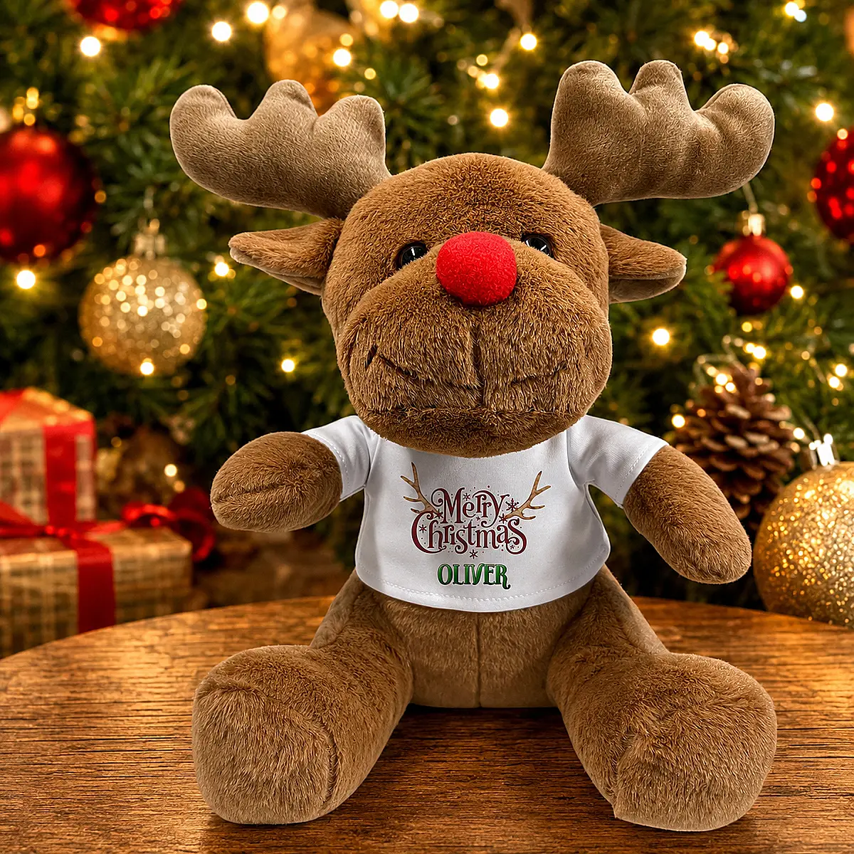Personalised Christmas Reindeer Soft Toy – First Christmas Gift