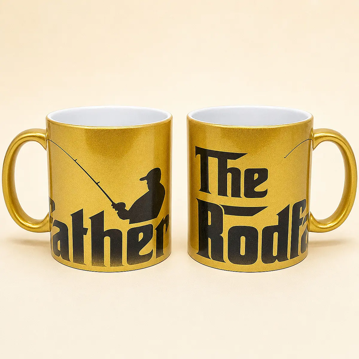 The Rodfather Fishing Mug – Gold
