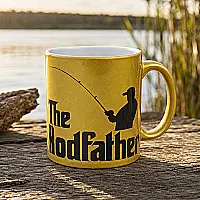 The Rodfather Fishing Mug – Gold