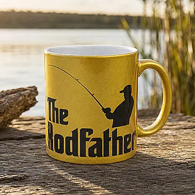 The Rodfather Fishing Mug – Gold