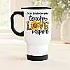 Personalised Teach Love Inspire Teacher Travel Mug