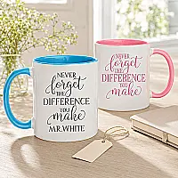 Personalised Never Forget the Difference You Make Mug