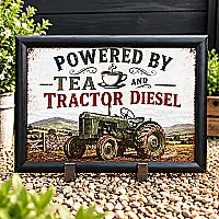 Powered by Tea & Tractor Diesel Lap Tray – Farming Gift
