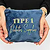Type 1 Diabetes Supplies Velvet Pouch